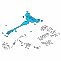 OEM 2018 Lincoln Continental Muffler & Pipe Diagram - GD9Z-5230-B