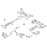OEM 2018 Lincoln Continental Muffler & Pipe Front Bracket Diagram - F2GZ-5A204-D