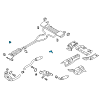 OEM 2021 Ford Edge Muffler & Pipe Front Bracket Diagram - F2GZ-5A204-D