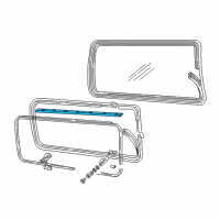 OEM 1998 Dodge B1500 Hinge Glass Diagram - 55074712