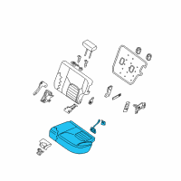 OEM 2014 Nissan Xterra Cushion Rear Seat LH Diagram - 88350-9CF2E