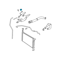 OEM Chevrolet Express 3500 Reservoir Cap Diagram - 25738039