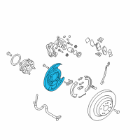 OEM Hyundai Equus Plate Assembly-Rear Brake Back, LH Diagram - 58251-3M320