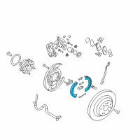 OEM Hyundai Shoe & Lining Kit-Rear Parking Brake Diagram - 58305-3MA03