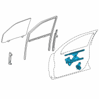 OEM Lexus LS430 Regulator Sub-Assy, Front Door Window, LH Diagram - 69802-50030