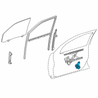 OEM 2005 Lexus LS430 Motor Assy, Power Window Regulator, RH Diagram - 85710-50080