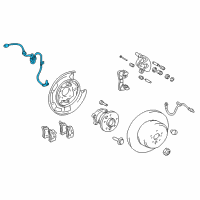 OEM 2008 Lexus RX350 Sensor, Speed, Rear LH Diagram - 89546-48030