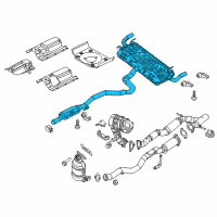 OEM 2017 Chrysler 200 Exhaust Muffler And Tailpipe Diagram - 68143187AG