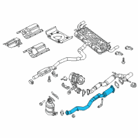 OEM Jeep Cherokee Front Exhaust Pipe Diagram - 68110126AE