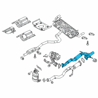 OEM 2016 Jeep Cherokee Front Exhaust Pipe Diagram - 68110128AC