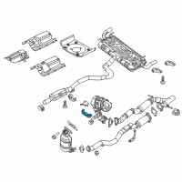 OEM 2021 Jeep Wrangler Bracket-Catalytic Converter Diagram - 68051880AC