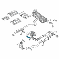 OEM 2020 Jeep Wrangler Bracket-Catalytic Converter Diagram - 68051880AC