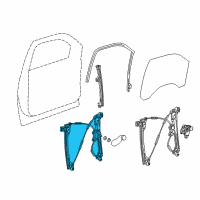 OEM 2015 Chevrolet Silverado 1500 Window Regulator Diagram - 23453651