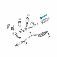 OEM 2009 Ford Taurus X Intermed Pipe Diagram - 9G1Z-5A212-A