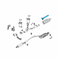 OEM 2008 Ford Taurus X Intermed Pipe Diagram - 9G1Z-5A212-A