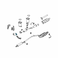 OEM 2009 Ford Flex Preconverter Rear Bracket Diagram - 8G1Z-5K222-B