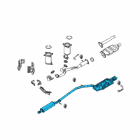 OEM 2009 Mercury Sable Muffler & Pipe Diagram - 8T5Z-5230-F