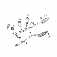 OEM 2007 Ford Edge Preconverter Front Bracket Diagram - 8G1Z-5K291-A