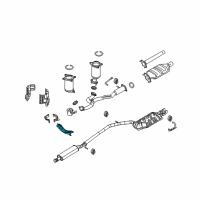 OEM Ford Taurus Muffler & Pipe Hanger Diagram - 8G1Z-5A204-A