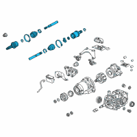 OEM Honda Accord Crosstour Driveshaft Assembly, Driver Side Diagram - 42311-TP7-A01