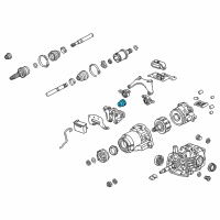 OEM Acura TL Rubber, Left Rear Differential Mounting Diagram - 50740-STX-A01