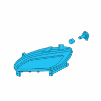 OEM 2013 Hyundai Veloster Front Passenger Side Fog Light Assembly Diagram - 92202-2V000