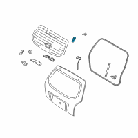 OEM 2006 Hyundai Tucson Hinge Assembly-Tail Gate Glass, LH Diagram - 87150-2E001--DS