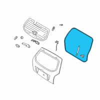 OEM 2009 Hyundai Tucson Weatherstrip-Tail Gate Glass Diagram - 87191-2E002
