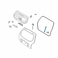 OEM 2006 Hyundai Tucson Lifter-Tail Gate Glass Diagram - 87170-2E020