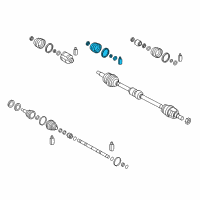 OEM 2019 Kia Rio Boot Kit-Front Axle Differential Diagram - 49542H9100