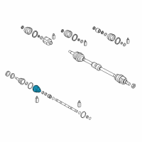 OEM 2022 Kia Rio Boot Kit-Front Axle Wheel Diagram - 49541H9100