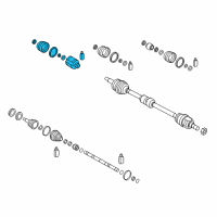 OEM 2018 Hyundai Accent Joint Kit-Front Axle Differential Side, RH Diagram - 49535-H9100