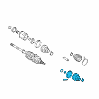 OEM Pontiac Vibe Boot Kit, Rear Wheel Drive Shaft Tri-Pot Joint Diagram - 19183777