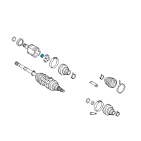 OEM Pontiac Ring, Rear Wheel Drive Shaft Tri-Pot Joint Spider Retainer Diagram - 19183735