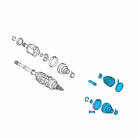 OEM 2010 Pontiac Vibe Boot Kit, Rear Wheel Drive Shaft Cv & Tri-Pot Joint Diagram - 19183776