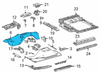 OEM 2016 Toyota Mirai Center Floor Pan Diagram - 58113-62900
