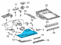 OEM 2017 Toyota Mirai Front Floor Pan Diagram - 58111-62900