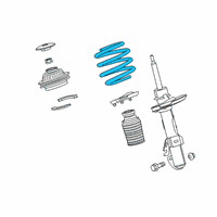 OEM 2021 Jeep Cherokee Spring-Front Coil Diagram - 68372898AB