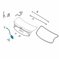 OEM Hyundai Trunk Lid Latch Assembly Diagram - 81230-3V000