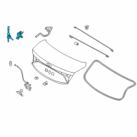 OEM 2016 Hyundai Azera Trunk Lid Lock Assembly Diagram - 81250-3VA00