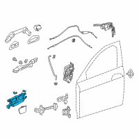OEM 2015 Honda Accord Handle Assembly (Graphite Black) Diagram - 72160-T2A-A01ZA