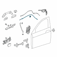 OEM 2015 Honda Accord Cable, Right Front Door Lock Diagram - 72133-T3L-A01