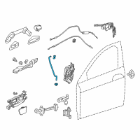 OEM Honda Accord Rod Set, R. FR. Door Latch Diagram - 72113-T3L-305