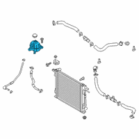 OEM Hyundai Tucson Radiator Reservoir Assembly Diagram - 25431-D3600