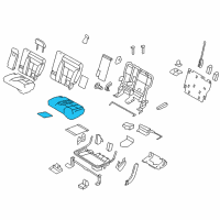 OEM 2009 Ford Edge Seat Cushion Pad Diagram - 8T4Z-7863841-A