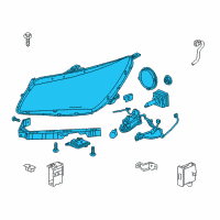 OEM 2016 Buick LaCrosse Headlight Assembly Diagram - 26672546