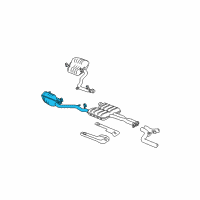 OEM 2006 Chrysler 300 Exhaust Muffler And Resonator Diagram - 4854532AB