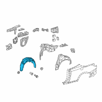 OEM 2015 Lexus IS350 Liner, Rear Wheel House, RH Diagram - 65637-53020