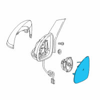 OEM 2016 Buick Cascada Mirror Glass Diagram - 39180415