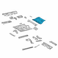 OEM 2012 Toyota Venza Center Floor Pan Diagram - 58211-0T010